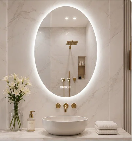 ESPEJO LED OVAL 60 X 80 MAYORLED