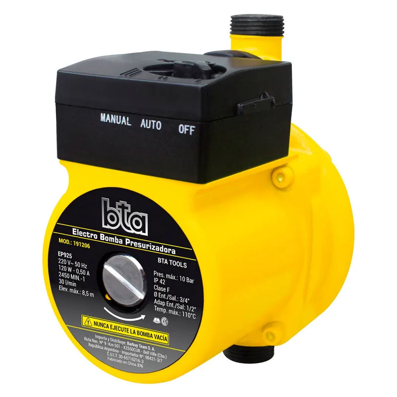 ELECTRO BOMBA PRESURIZADORA 120W BTA 191206