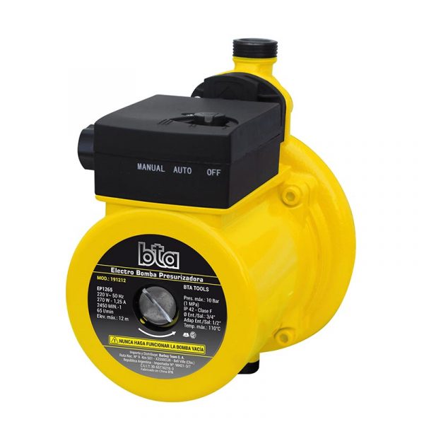 ELECTRO BOMBA PRESUARIZADORA 270W BTA 191212